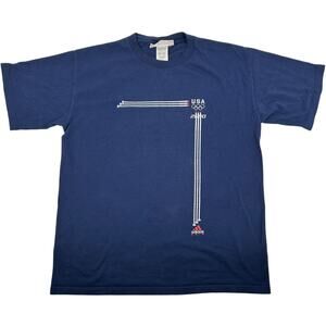 VTG y2k Men's M 2000 Sydney USA Adidas Swimming Olympics Michael Phelps T Shirt